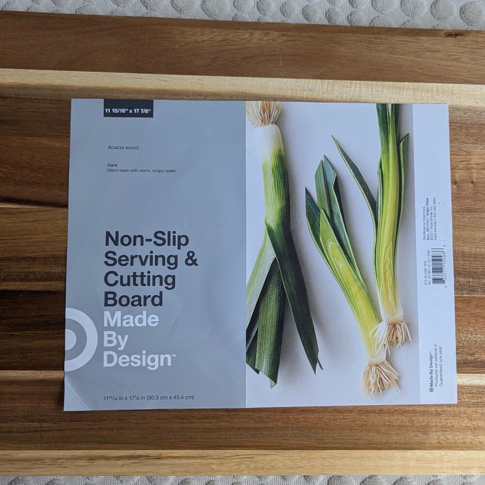 Target Non Slip Serving & Cutting Board 17 7/8”L x  11 15/16”W x .75”H